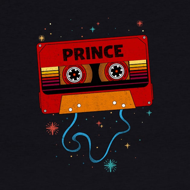 Prince / Retro Vintage Cassette Tape / Music Fanart by EliseOB